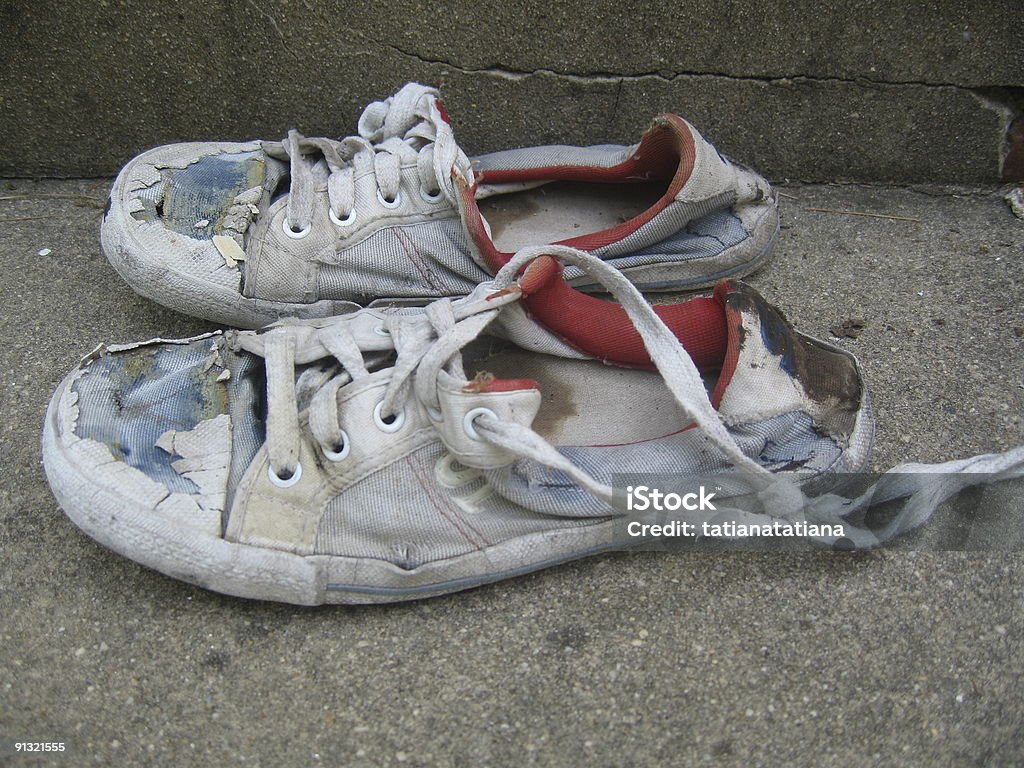Old Sneakers Stock Photo - Download Image Now - Adolescence, Broken,  Poverty - iStock