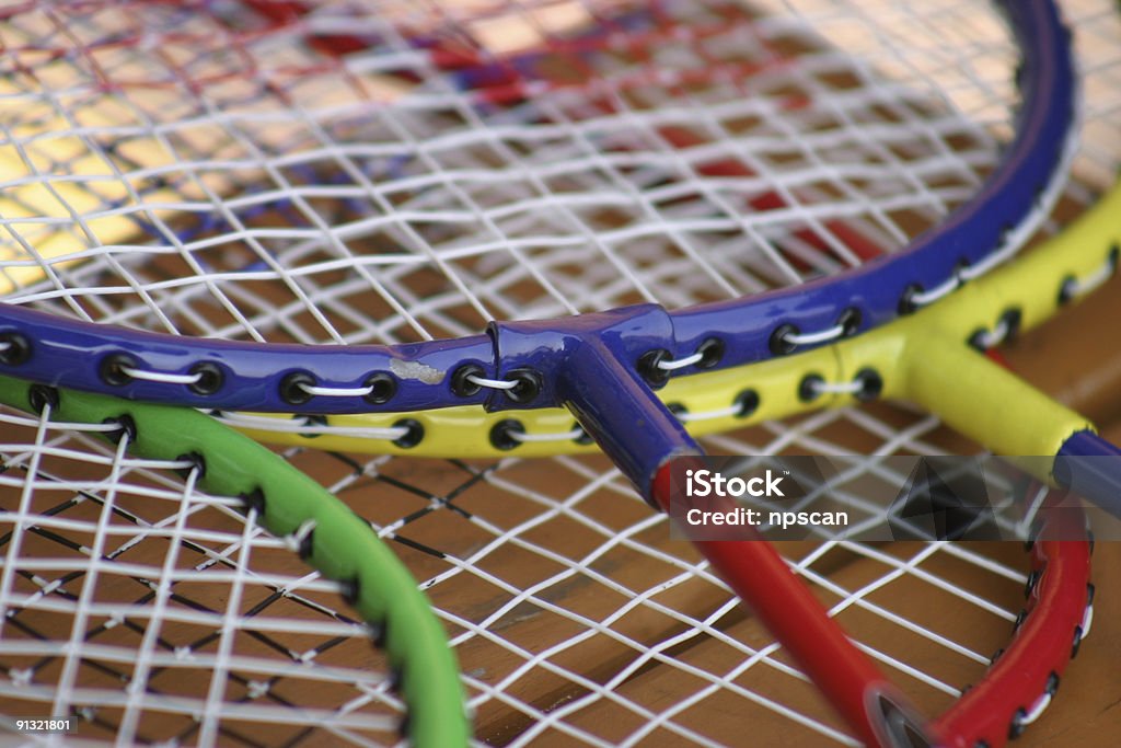 badminton rakiety - Zbiór zdjęć royalty-free (Badminton - sport)