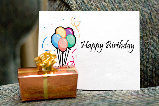 Happy birthday card with a gift