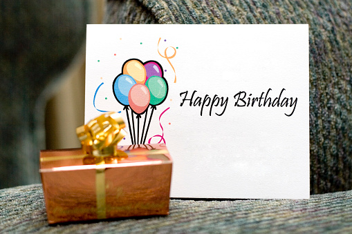 Birthday card with room to place your own birthday greeting.