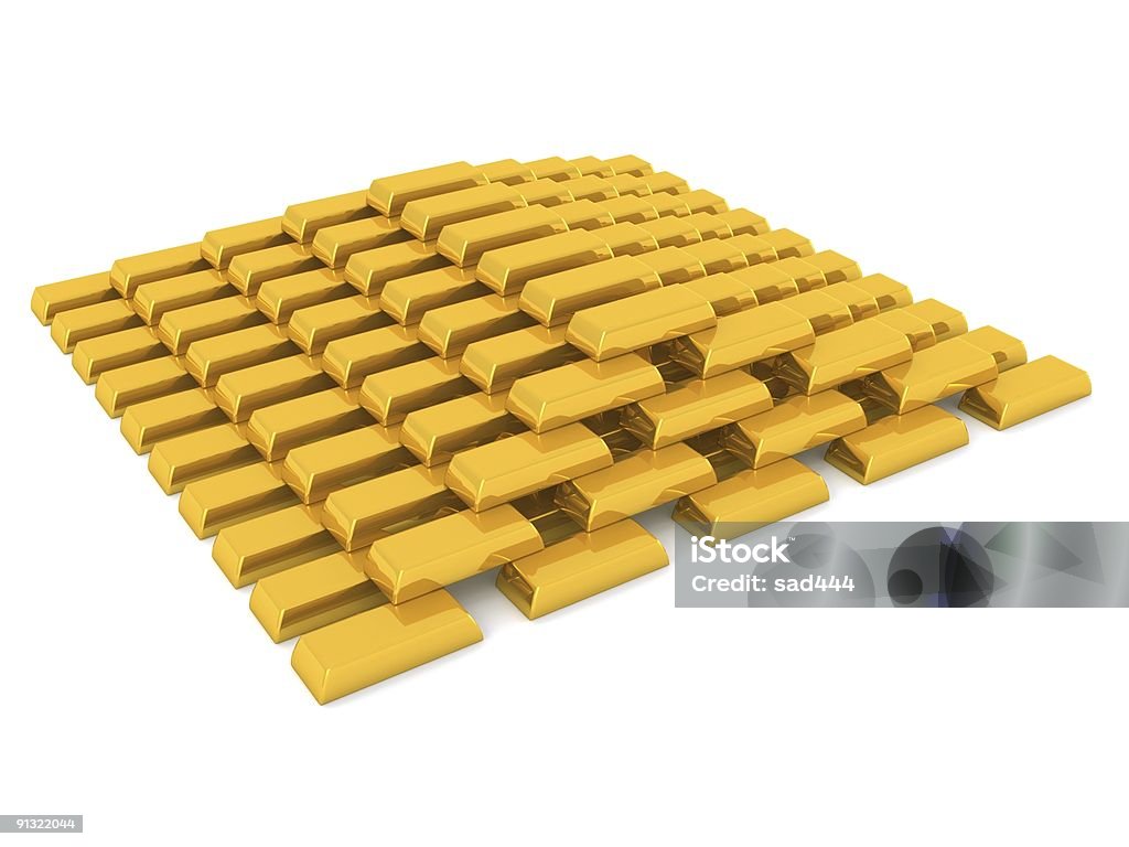 gold  Block Shape Stock Photo