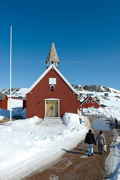 Arctic church stock photo