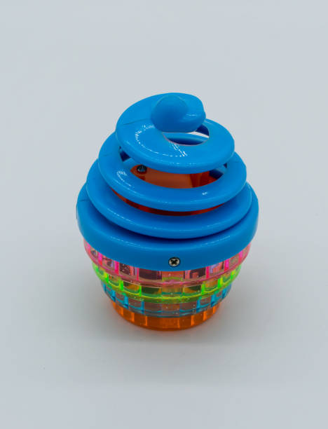 istock Colorful LED spinning Top Toy isolated on white background 913226666