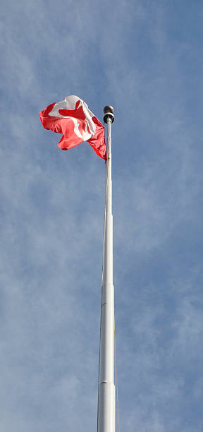 istock Canadian flag blowing in the wind 91322784
