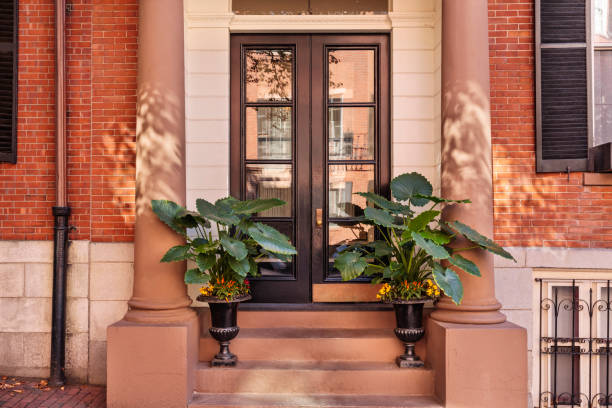 istock Front black door, duel black door 913230878