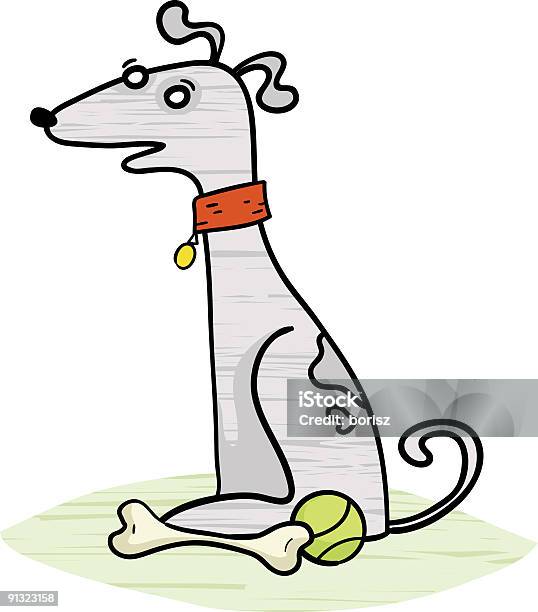 Gray Hund Stock Vektor Art und mehr Bilder von Dünn - Dünn, Einzelnes Tier, Etikett