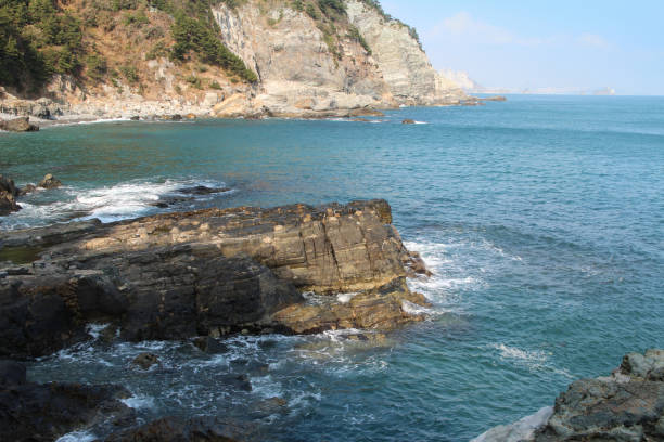 istock Rocky coastline and magnificent cliffs at Taejongdae recreational park 913237160