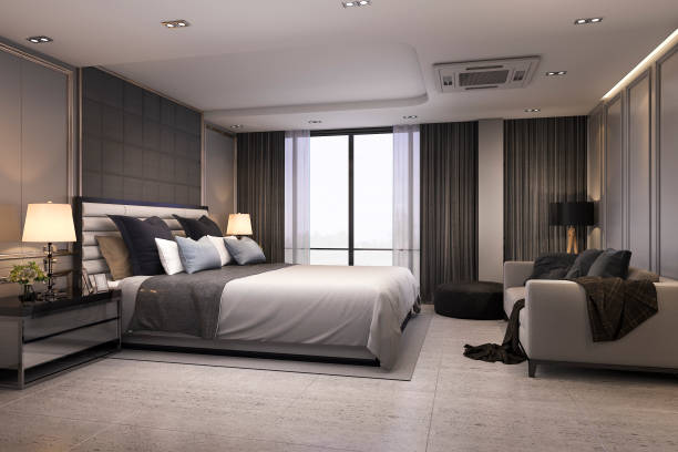 istock 3d rendering modern luxury classic bedroom with marble decor 913237218