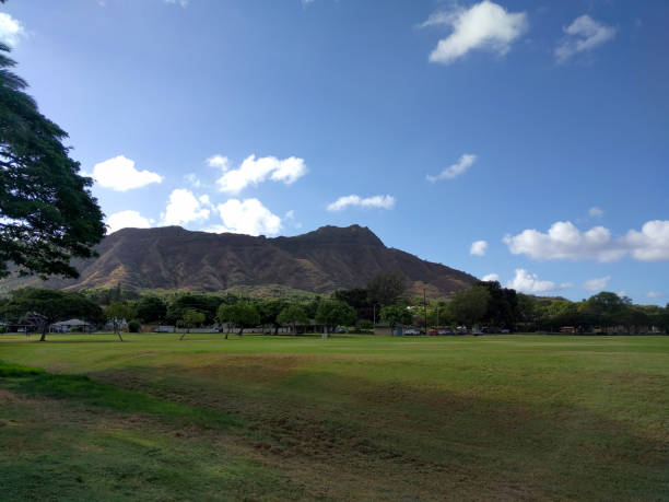 istock Kapiolani Park at during day with Diamond Head and clouds 913240298