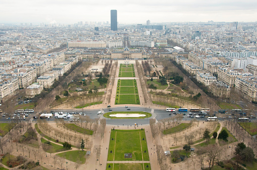 high angle view of Paris