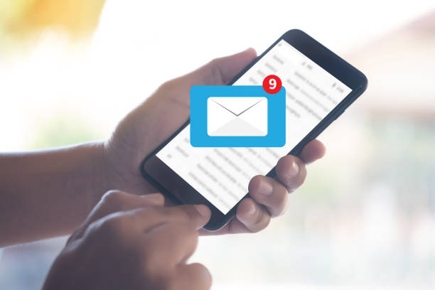 istock Mail Communication Connection message to mailing contacts phone Global Letters Concept 913248914