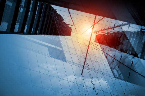 istock Skyscraper or modern building in the city with sunlight 913259606