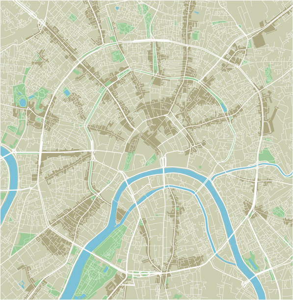 istock Vector city map of Moscow with well organized separated layers. 913260190