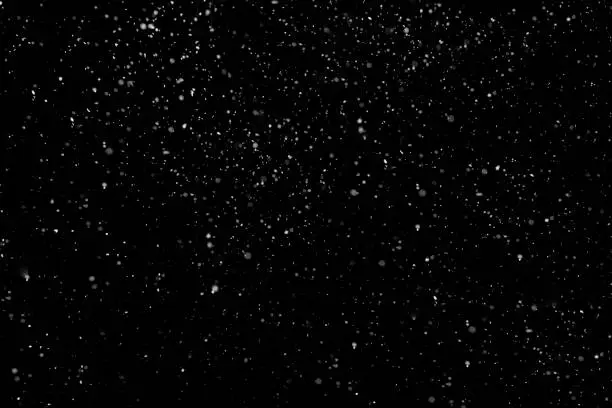 Photo of Snowflake material in the black background