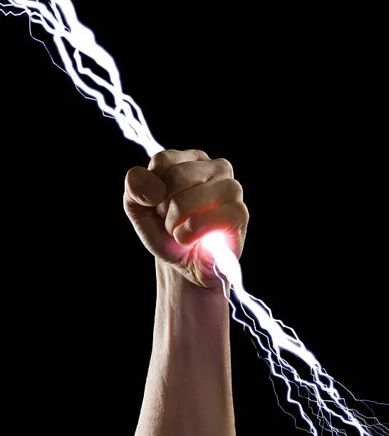 Photo of lightning in the fist