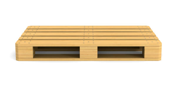 istock wooden pallet on white background. Isolated 3D illustration 913264462