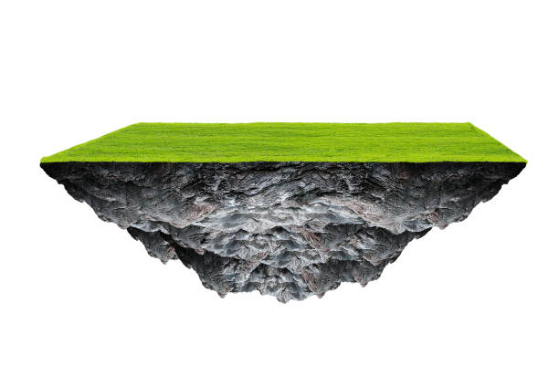 istock The floating island on white background. 913264542