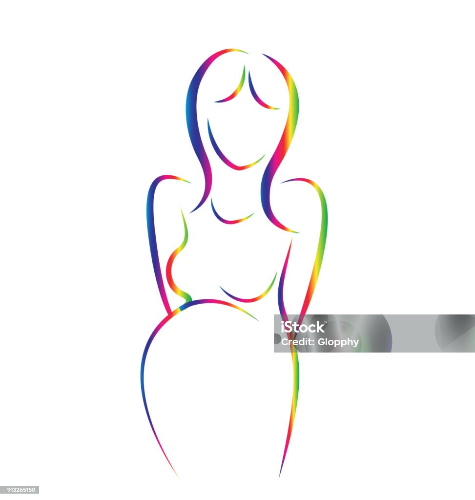 Người Phụ Nữ Mang Thai Mong Đợi Một Hình Ảnh Vector Em Bé Hình ...