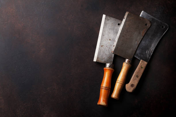 istock Butcher. Vintage meat knives 913265398