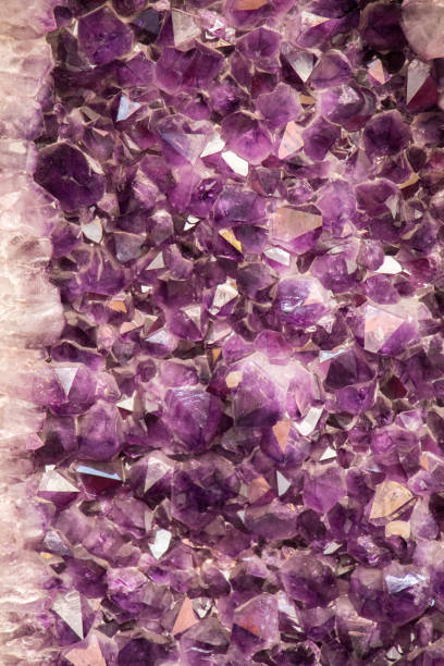 istock Raw violet amethyst rock with crystal ametist 913267832