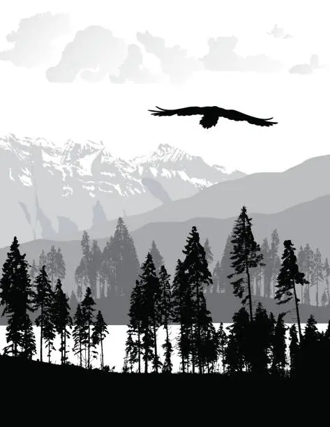 Vector illustration of Untouched Wilderness