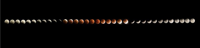 Super blue blood moon in series from beginning to the end.