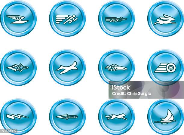 Prędkość Zestaw Ikon Serii Elementy Projektu - Stockowe grafiki wektorowe i więcej obrazów Abstrakcja - Abstrakcja, Bez ludzi, Biegać