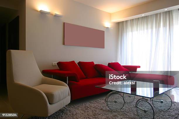 Moderna Sala De Estar - Fotografias de stock e mais imagens de Apartamento - Apartamento, Cadeira, Cadeira de Braços