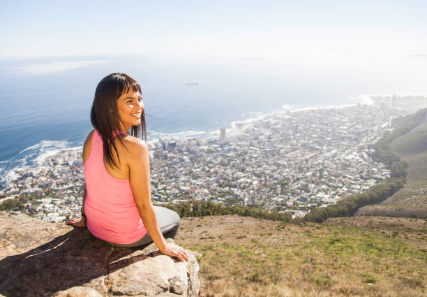 istock Sitting on a rock looking at the view. 913288988