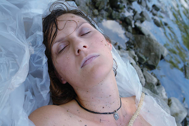 girl in plastic  dead person stock pictures, royalty-free photos & images