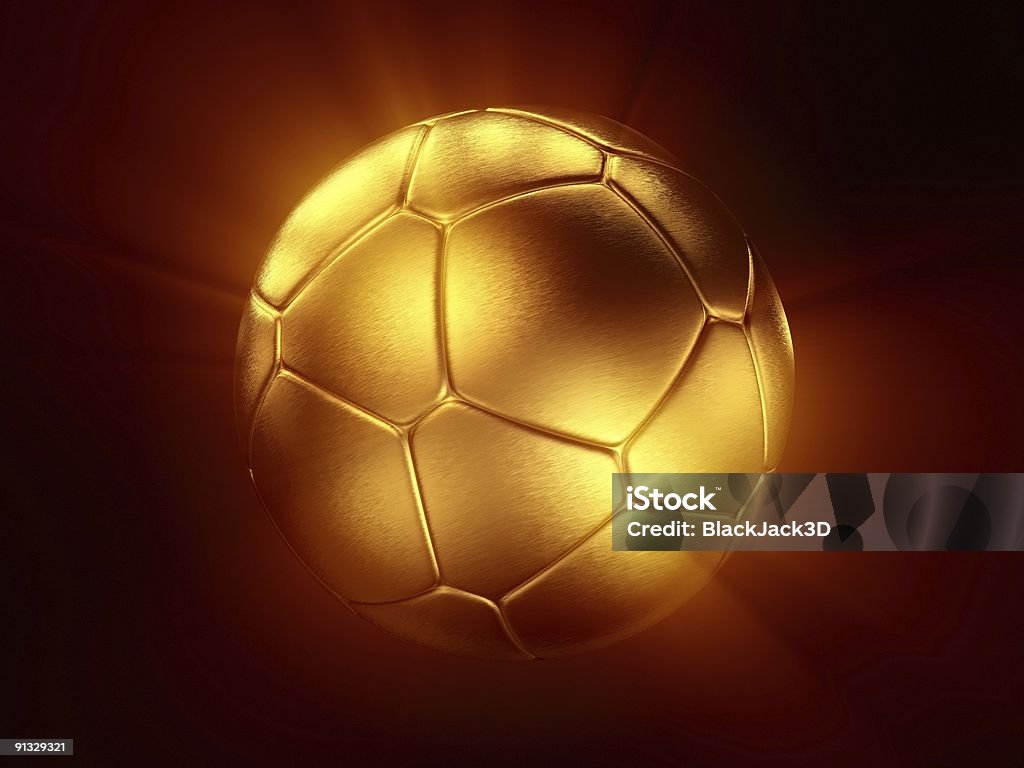 Luz de ouro Bola de Futebol - Royalty-free Bola de Futebol Foto de stock