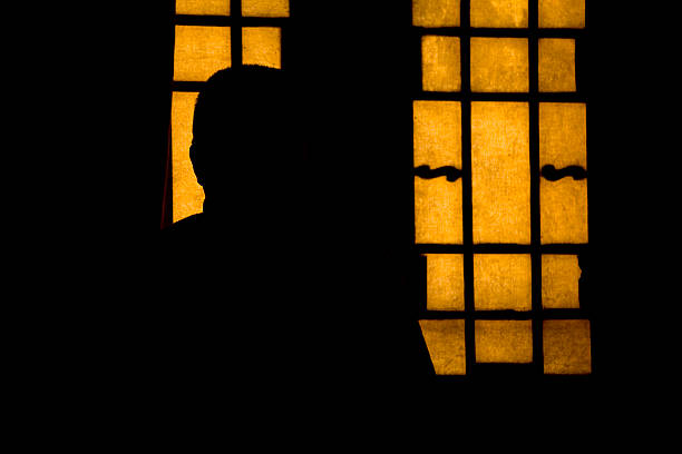 istock Silhouette of a monk 91329448