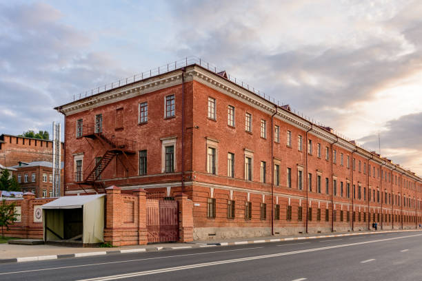 The old industrial building. The old industrial building. Nizhny Novgorod, Russia. old building stock pictures, royalty-free photos & images