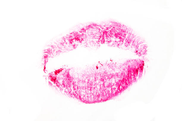 istock Lipstick Lip Print on White Paper Close Up 913301260