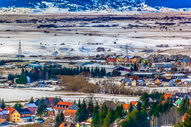 istock Kupres town aerial view. 913303524