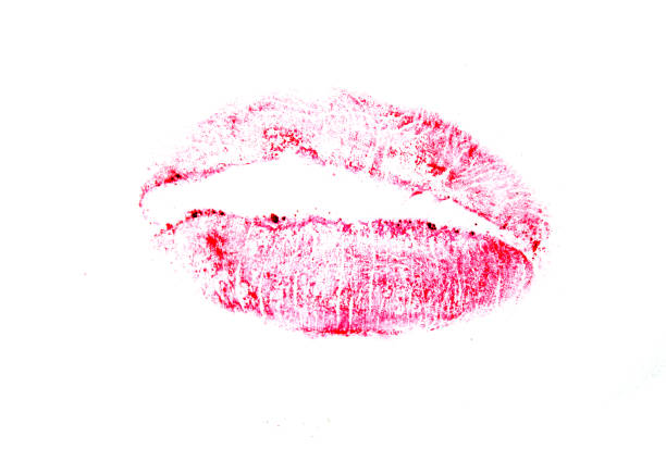 istock Lipstick Lip Print on White Paper Close Up 913305464