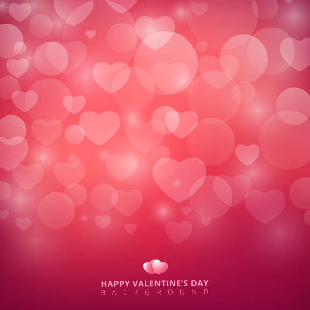 istock Happy valentines day with shining heart bokeh on pink background. 913306954