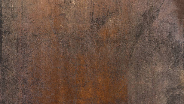 rouillé fond texturé peint - metal rusty textured textured effect photos et images de collection