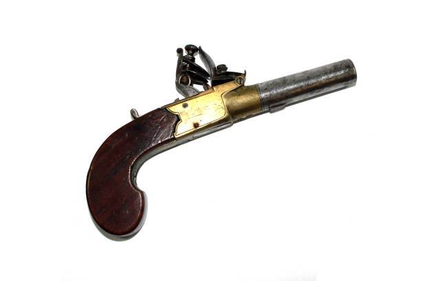 istock Antique Vintage Gun Pistol on White Background 913319038