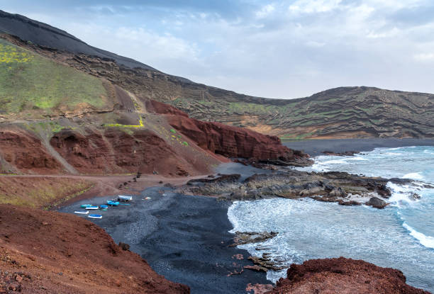 istock El Golfo bay on the Atlantic Ocean. Lanzarote. Canary Islands 913319350