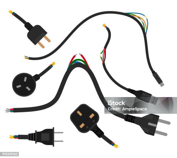 Event Paper Art Concept Poster Stock Illustration - Download Image Now - Cable, Damaged, Electric Plug