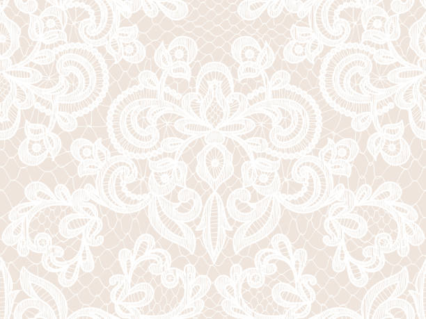 illustrations, cliparts, dessins animés et icônes de sans couture dentelle blanche - dentelle