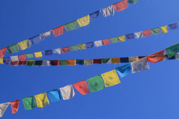 istock Tibetan monastery flag Pokhara Nepal 913323598