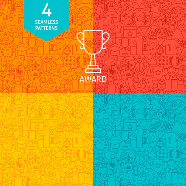 Awarded Pattern 22,700+ Award Trophy Backgrounds Stock Illustrations, Royalty-Free ...