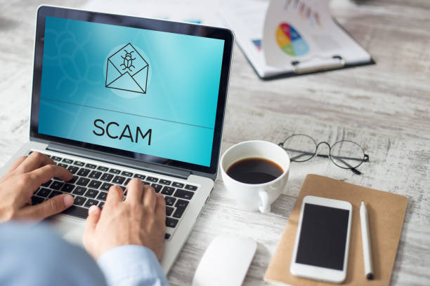 SCAM CONCEPT SCAM CONCEPT phishing stock pictures, royalty-free photos & images