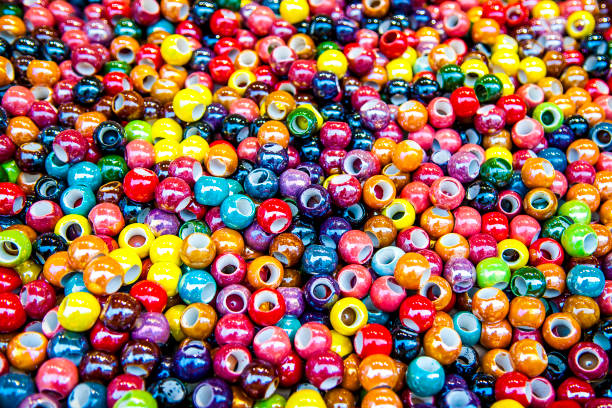 Colorful Beads Background Stock Photo - Download Image Now - Abstract,  Backgrounds, Bead - iStock