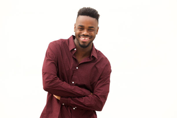 istock happy young african american man against isolated white background 913338350