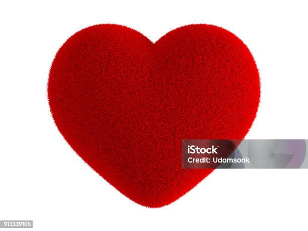 Piel De Corazón Rojo Foto de stock y más banco de imágenes de Símbolo en forma de corazón - Símbolo en forma de corazón, Almohada, Suave y sedoso