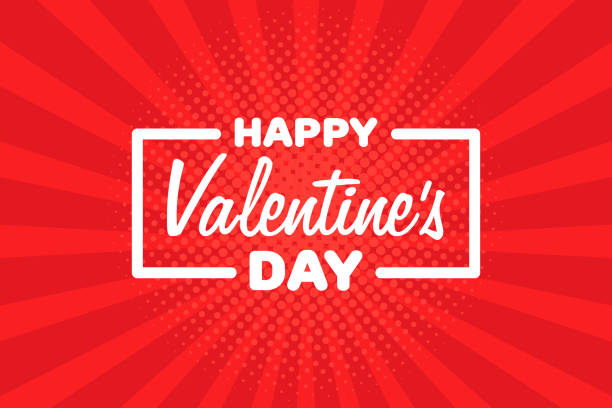 istock Greeting Card Happy Valentine's Day. Lettering on retro vintage background. Vector illustration 913347174