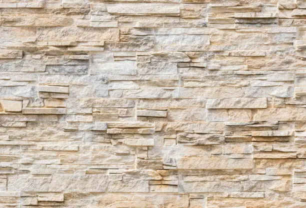 Close-up of modern stone wall tiles background texture
